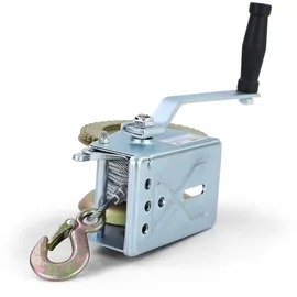 Carparts-ONLINE Profi Seilwinde Handwinde mit Drahtseil 800KG 10 Meter