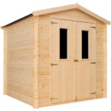 Gartenhaus Holz - Geräteschuppen Holz - Gerätehaus mit Boden Imprägnierte B216xL206xH216 cm/ 3.53 m2 - Fahrrad Schuppen - Gartenhäuser & aufbewahrung Wasserfestes Dach TIMBELA M343C+M343G