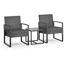 Oskar Polyrattan Set 3-tlg. anthrazit