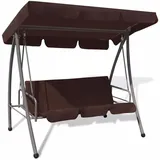 vidaXL Hollywoodschaukel Kaffeebraun 3-Sitzer