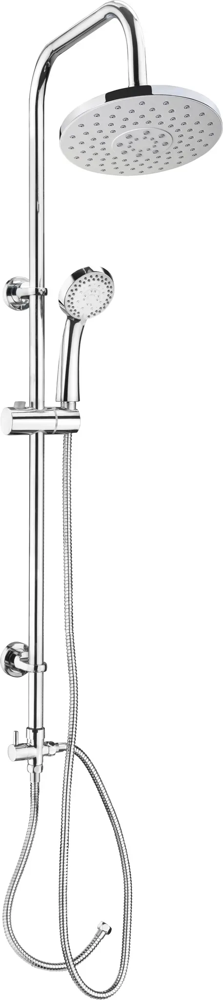 Duschsystem CORNAT, chromfarben, T:34,5cm, Brausegarnituren