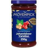 Mövenpick Gourmet-Frühstück Johannisbeer-Variation | Premium Fruchtaufstrich Kreation des Jahres | 55 Prozent Frucht | 250 g