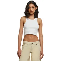 URBAN CLASSICS Cropped Rib Top Weiß XS