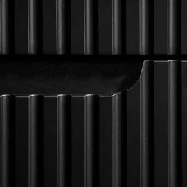 [en.casa] Skelbolu Hochschrank 140 x 30 x 25 cm Schwarz Metall/MDF/Spanplatte