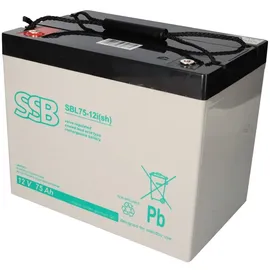 SSB Battery SSB Blei Akku SBL 75-12i(sh) AGM Batterie M6 Schraubanschluss - 12V 75Ah