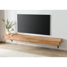 MASSIVMOEBEL24.DE Wien Lowboard 235 cm x 17 cm x 43 cm Beige Massivholz
