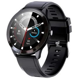 LEOTEC Wave BT 46,5 mm Kunststoffgehäuse Schwarz Sportarmband Schwarz One Size