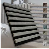 marbet design Wandpaneel, (Akustikpaneele Akustikquadrate 40x40cm Wandverkleidung Holz - (1 Paneel, schwarz - Beton) Filz Akustik Effekt innen Flur Wohnzimmer)