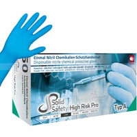 Nitrilhandschuhe Ampri High Risk PRO blau XL Gr. 10, Chemikalienschutzhandschuh, 30 cm lang, 50 Stück