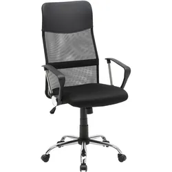 Drehstuhl Basti in Schwarz/Chromfarben