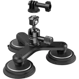 SmallRig Triple Magnetic Suction Cup Mounting Support Kit (Diverse), Action Cam Zubehör, Schwarz