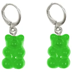 Gemshine Ohrhänger 'Gummibär Grün' silver coloured Damen 