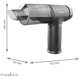 Nedis Handstaubsauger Luftgebläse 90 W Wiederaufladbar Nass / Trocken Li-Ion Schwarz, Staubsauger, Schwarz