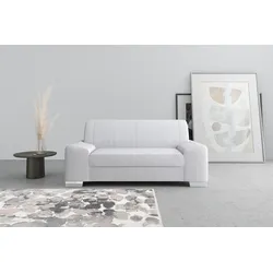 2-Sitzer DOMO COLLECTION "Anzio", silber, B:184cm H:85cm T:93cm, Sofas, wahlweise mit Federkern