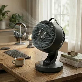 Songmics Tischventilator 25 cm Tischventilator Schwarz