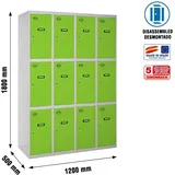 Simonrack Metallischer Schrank Grau Grün 3 Türen 1800x1200x500mm