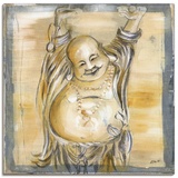 ARTland Leinwandbild, Fröhlicher Buddha II Größe: 70x70 cm