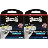 Wilkinson Sword Quattro Titanium Präzisions-Rasierklingen, 16 Stück