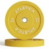 Atletica Color Bumper Plates, 2 x 15 kg, Ø 50 mm Edelstahlring