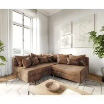 DeLife Ecksofa Clovis Braun Antik Optik Ottomane Links Modulsofa, Design Ecksofas, Couch Loft, Modulsofa, modular