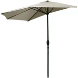 Sonnenschirm 270 cm halbrund - taupe - Wand Balkon Sonnen Schutz Schirm