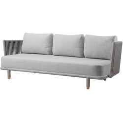 Cane-line Gartensofa-Modul Moments, Rope Grau