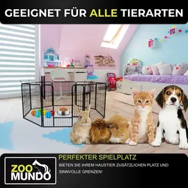 zoomundo Welpenauslauf 8-eck XL Schwarz
