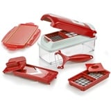 Genius Nicer Dicer Smart (9 Teile) in Rot Obst- und Gemüseschneider würfeln stifteln hobeln schneiden - perfekt zur Zubereitung von Obst- und Gemüsegerichten, 22.2 x 10 x 8.19 cm