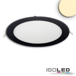 ISOLED LED Downlight, rund, 18W, CRI90, IP42, ultraflach, blendungsreduziert, 3000K, schwarz ISO-115474