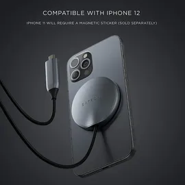 Satechi ST-UCQIMCM Drinnen, USB Kabelloses Aufladen 1,5 m, Grau Weiß