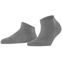 Falke Damen Sneaker-Socken - Sensitive London, Baumwolle, Bündchen, Logo, einfarbig, kurz Grau 35-38