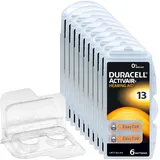 60 Duracell Activair Hörgerätebatterien PR48 Orange 13 + Box f. 2 Zellen