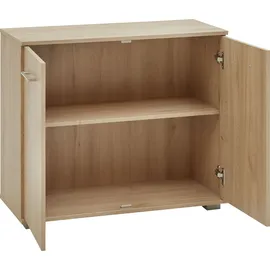 Priess Hochkommode Lindau 82 x 71 x 38 cm Braun / Weiß