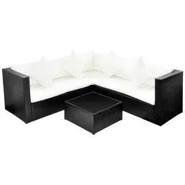 vidaXL Garten-Lounge-Set 4-tlg. schwarz 42895