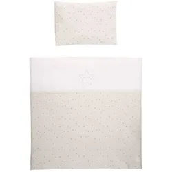 Lorelli Baby-Bettwäsche 7-teiliges Set First Dreams Decke Kissen Laken Himmel beige Sterne