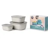 Mepal Cirqula rechteckig nordic white 0,75 l 3-teilig