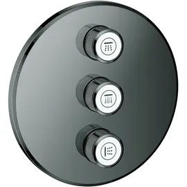 Grohe Grohtherm Smartcontrol hard graphite, rund, UP-Ventil 3-fach