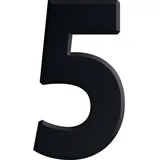 Hausnummer 5 Aluminium schwarz