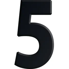 Hausnummer 5 Aluminium schwarz