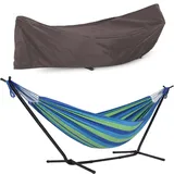 RIUGHJID Garten Outdoor Hängematten Abdeckung Wasserdicht Hängematten Schutzhülle,Geeignet Outdoor für Hängematte und hängematte mit Gestell,Hängematten-Abdeckung(Size:210D-370x140x93cm,Color:Kaffee)