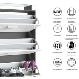 Vladon Loret 89 x 104 x 23 cm anthrazit matt / anthrazit