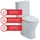 Duschmeister Paros Stand-WC mit WC-Sitz Weiß spülrandlos