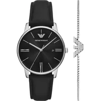 Emporio Armani Quarzuhr EMPORIO ARMANI, schwarz, schwarz, Armbanduhren, Damen,