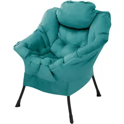 ML-Design Sessel Relaxsessel Loungesessel Wohnzimmersessel Ohrensessel Baumwolle Petrol