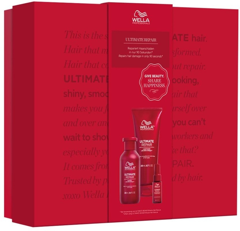 Wella Professionals Ultimate Repair Gift Box - Shampoo 250 ml + Conditioner 200 ml + Miracle Hair Rescue 30 ml