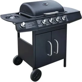 vidaXL Gasgrill 4+1 Brenner schwarz 41898