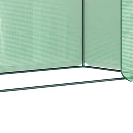 Outsunny Gewächshaus Metall Grün Kunststoff 200 cm 1,52 m2