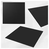 MuCoLa Bodenplatte Kaminglas ESG Sicherheitsglas 80 x 80 x 6 cm Schwarz