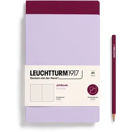 Leuchtturm1917 Notizheft Jottbook A5 Lilac/Port Red, Punktkariert 2 Stk.