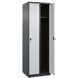 CP Spind »Classic PLUS Korpus anthrazit« 2x1 Fächer grau, 60x185x50 cm